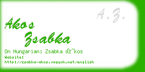 akos zsabka business card